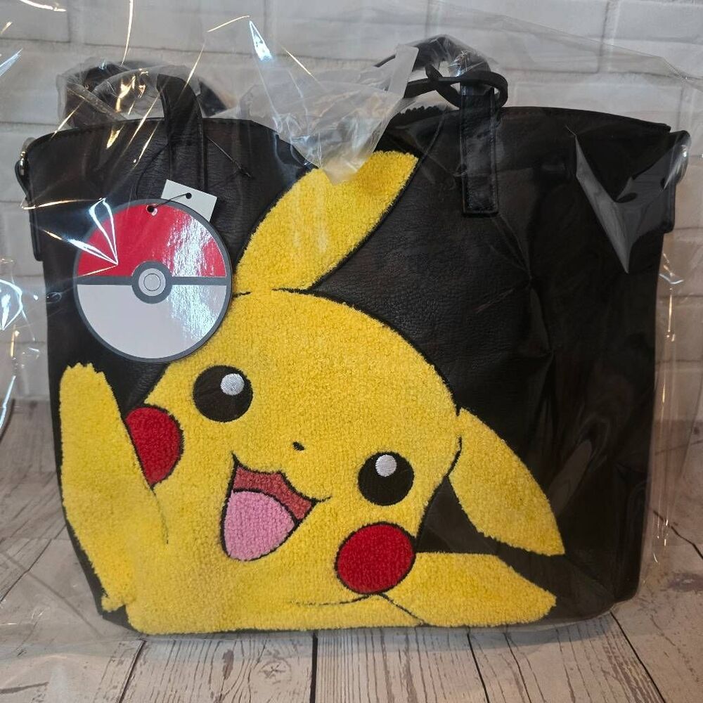 Loungefly x Pokemon OG HEART LOGO Pikachu Crossbody Tote Bag Purse